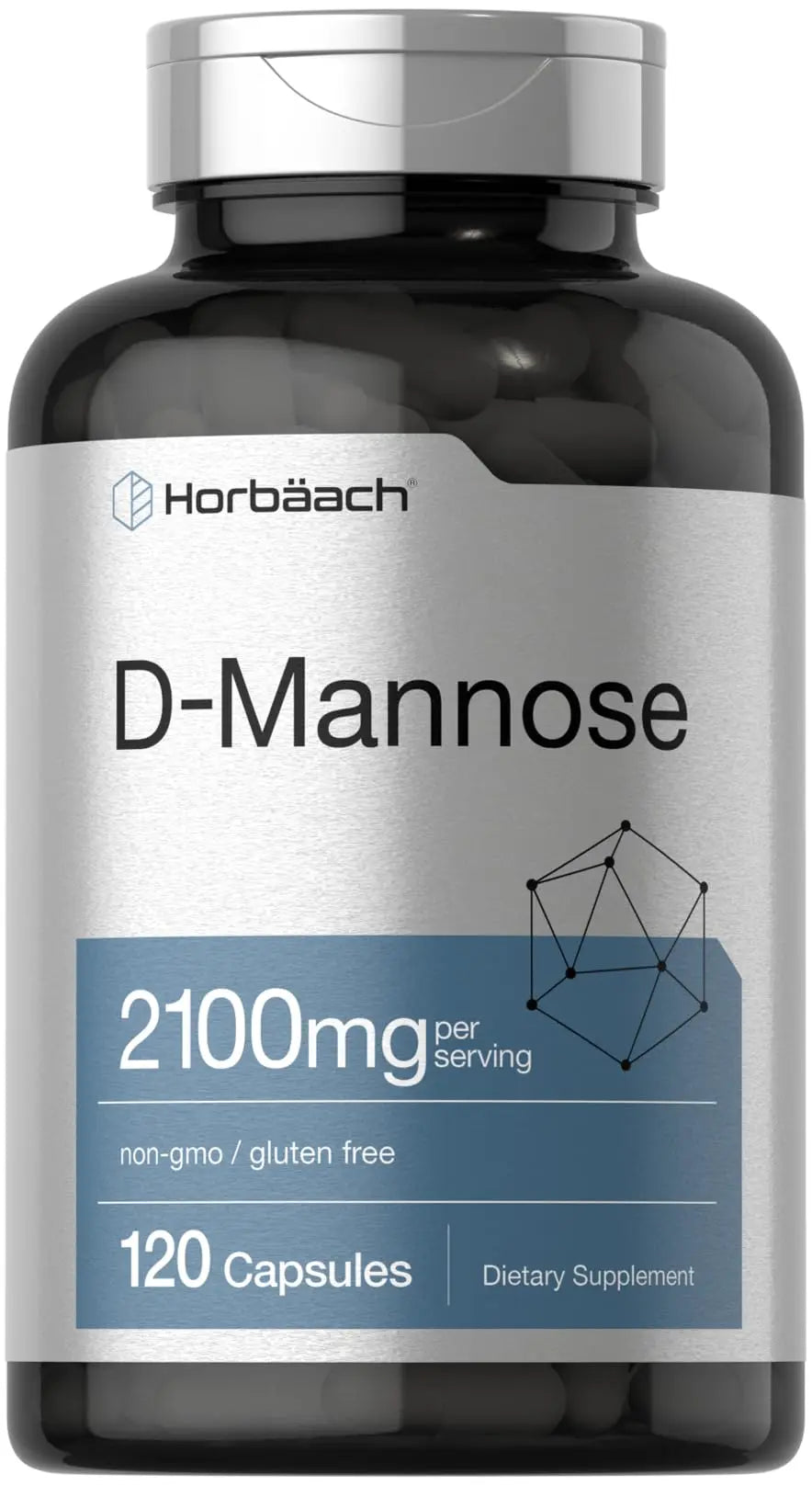 Horbäach D-Mannose Supplement 2100mg | 120 Capsules | Pills for Women and Men | Non-GMO & Gluten Free HorbäachBuy Supplements Australia