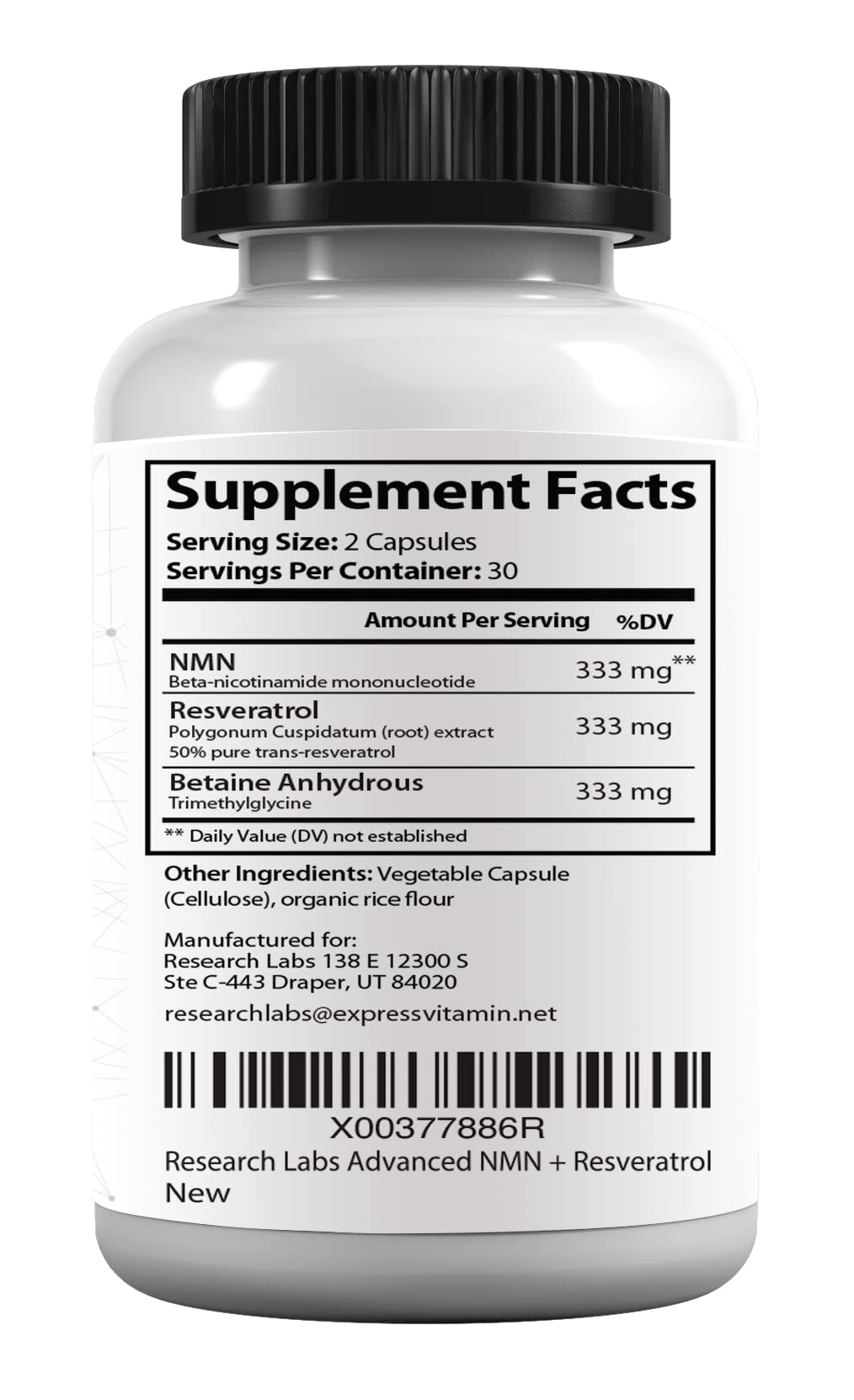 Research Labs Advanced NMN Resveratrol & Betaine (TMG) Longevity Formula – NAD Cellular Energy, Healthy Aging, Metabolic Support – Advanced Science Supplement – Made in USA NAD Supplement Booster Research LabsBuy Supplements Australia