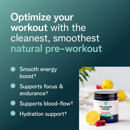 Ora Organic Natural Pre Workout Powder - Raspberry Lemonade Flavor- Provides Jitter Free Ora OrganicBuy Supplements Australia