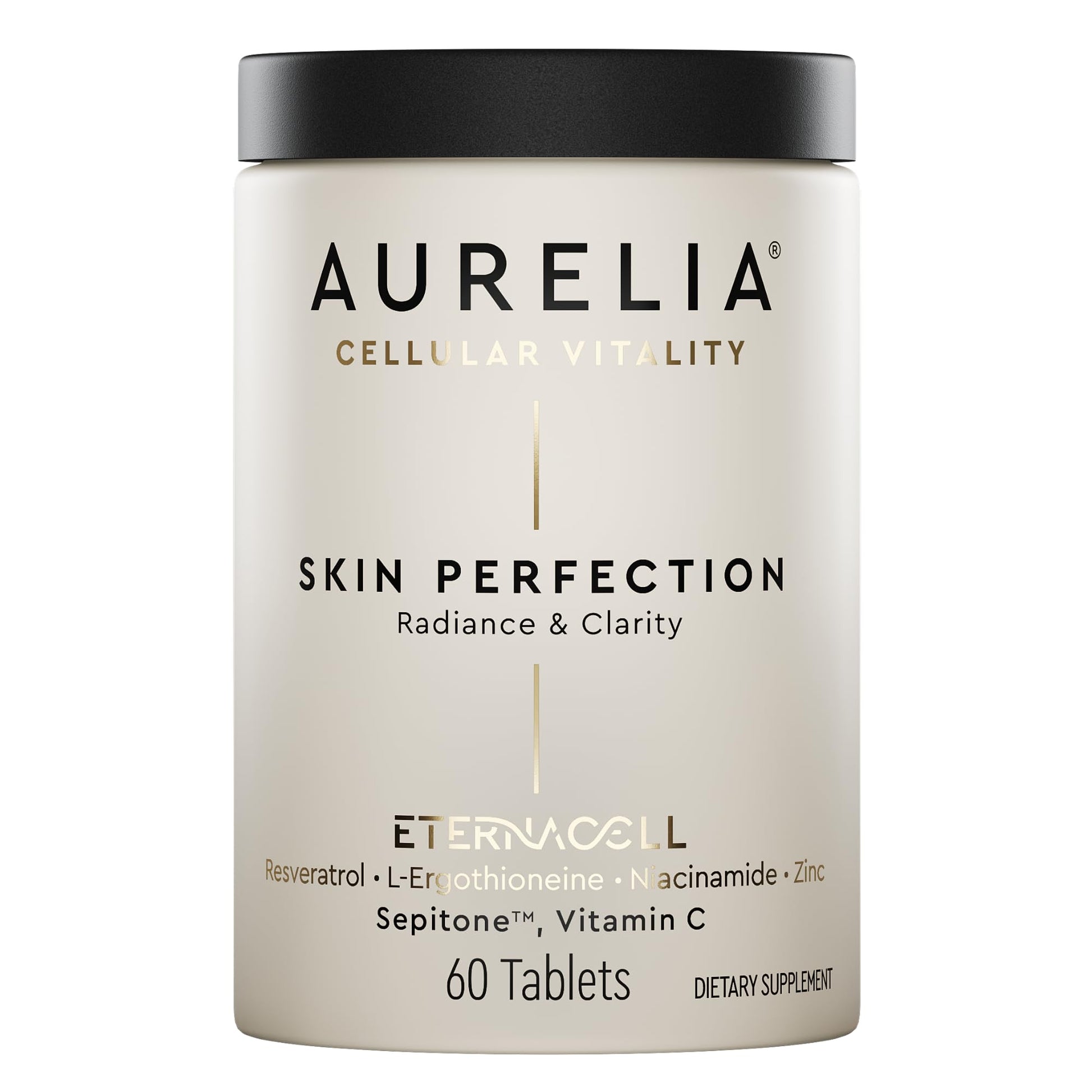 AURELIA Skin Perfection | Advanced Cellular Anti-Aging Supplement | Enhance Skin Clarity, & Tone | with Zinc, Resveratrol, Niacinamide, Ergothioneine, & Vitamin C AURELIABuy Supplements Australia
