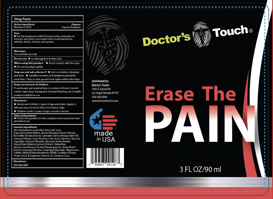 Doctor's Touch Erase The Pain Relief Roll On - Fast Acting Topical Pain Relief Roll On for Nerves, Joints, All Muscle Soreness and Discomfort - Roll on Muscle Pain Relief Doctor's TouchBuy Supplements Australia