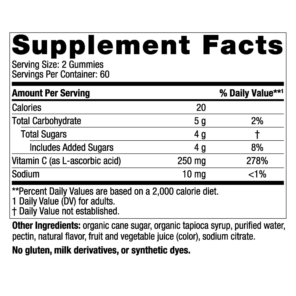 Nordic Naturals Vitamin C Gummies, Tart Tangerine - 120 Gummies - 250 mg Vitamin C - Immune Support, Antioxidant Protection, Child Growth & Development - Non-GMO, Vegan - 60 Servings (Pack of 2) Nordic NaturalsBuy Supplements Australia