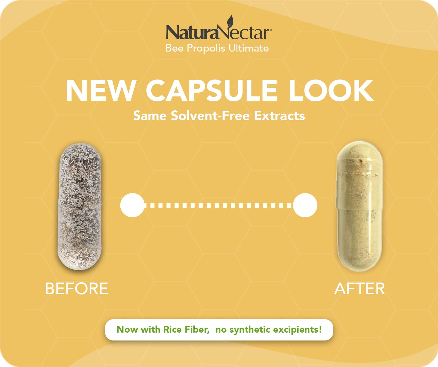 NaturaNectar - Ultimate Bee Propolis Capsules - NSF Contents Certified -Brazilian Red, Brown, & Green - Gluten-Free Supplement with Flavonoids - Naturally Sourced Through Ethical Beekeeping (60pcs.) NaturaNectarBuy Supplements Australia