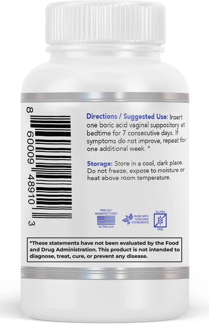 Simpli Supplements 60 Boric Acid Suppositories - Modern Support & Ancient Remedy - Scientifically Simpli SupplementsBuy Supplements Australia