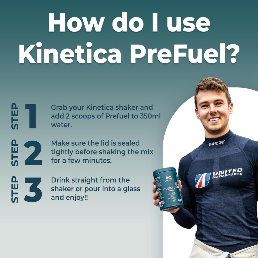 Kinetica PreFuel, Pre Workout, 5.9g Amino Acids & 2.3g BCAA's per Serving, 30 Servings KineticaBuy Supplements Australia