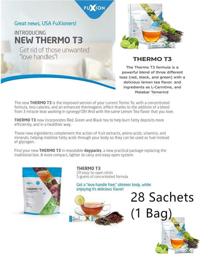 FuXion Thermo T3,Delicious Lemon Tea Flavor(Thermo TT3, 28 Sachets) CHNLMLBuy Supplements Australia