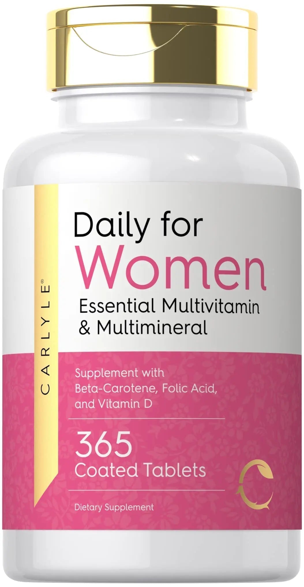 Carlyle Women's Daily Multivitamin and Multimineral Supplement | 365 Tablets | Beta-Carotene, Folic Acid and Vitamin D | Non-GMO, Gluten Free Pills CarlyleBuy Supplements Australia