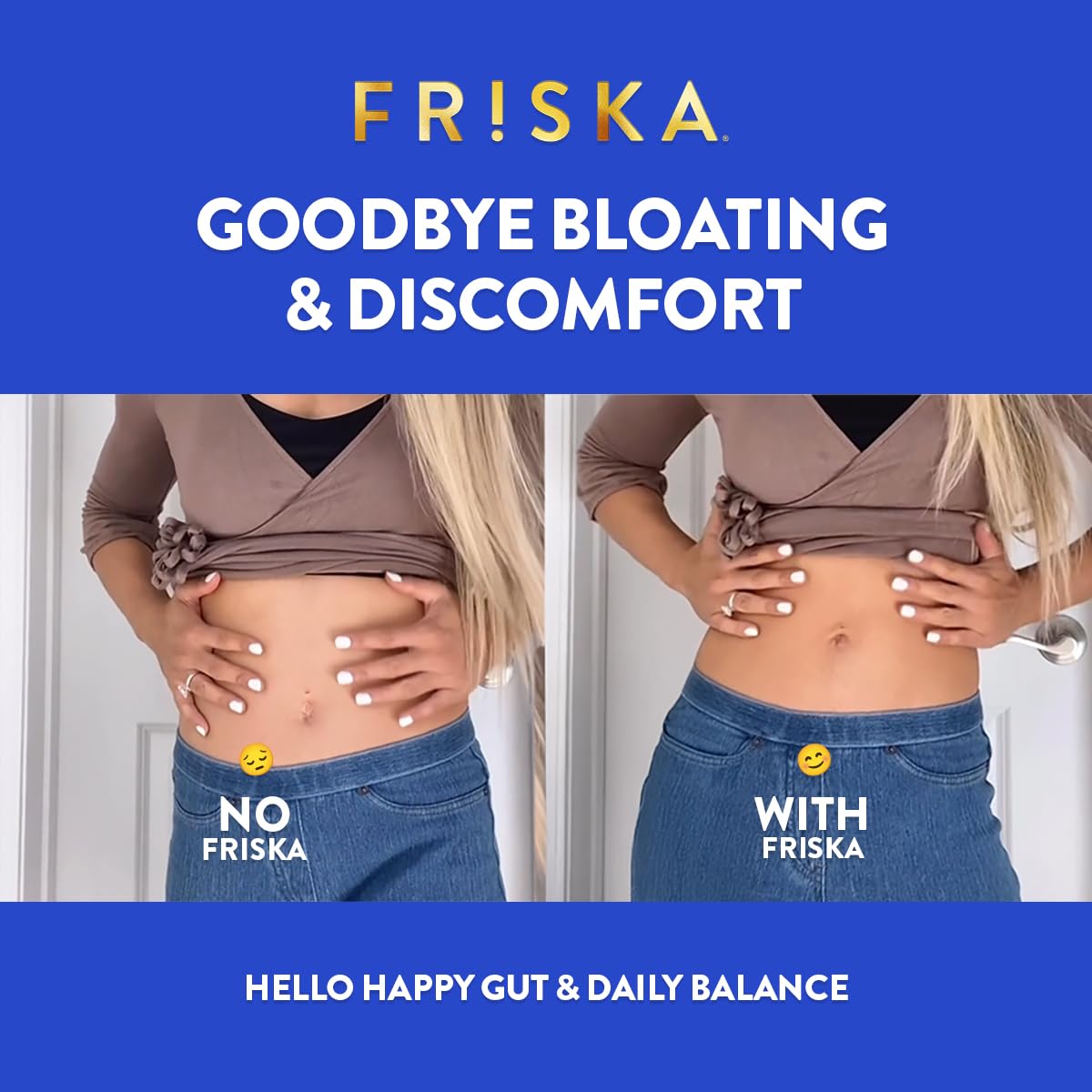 FRISKA Women’s Daily Digestive Enzyme and Probiotics Supplement, Advanced Natural Support for Female Digestive Health, Fights Bloating, Eases Digestion