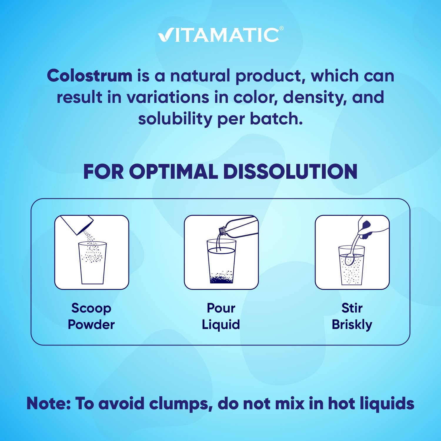 Vitamatic Bovine Colostrum + Collagen Powder - Supplement for Gut Health, Hair Growth, Beauty, Muscle Recovery, & Immune Support - Easy to Mix - Unflavored - 454 Gram, (16 oz) VitamaticBuy Supplements Australia