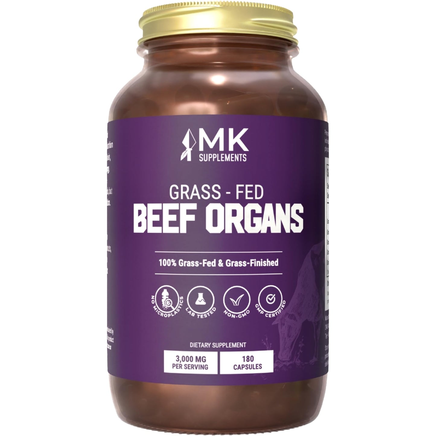 MK Supplements Grass-Fed Beef Organs Capsules | 5 Organs in Nature-Identical Ratios | B12, Copper & Heme Iron | Regeneratively Raised | 150 Capsules MK SupplementsBuy Supplements Australia