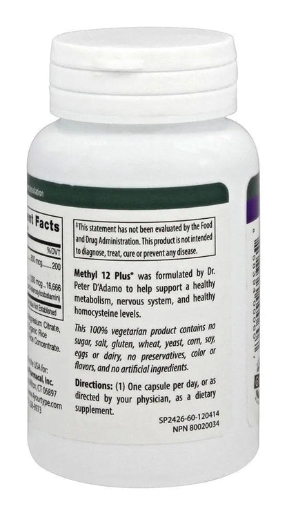 D'Adamo Personalized Nutrition Methyl 12 Plus, 60 Count D'Adamo Personalized NutritionBuy Supplements Australia