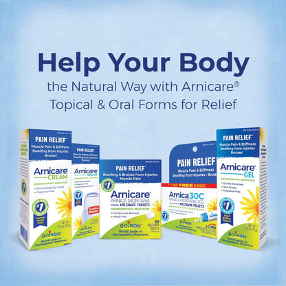 Boiron Arnicare Gel 4.2 oz (Twin Pack) for Joint Pain Relief, Muscle Pain, Muscle Soreness, and Swelling from Bruises or Injury - Non-Greasy and Fragrance-Free Arnica BoironBuy Supplements Australia