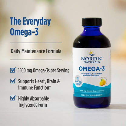 Nordic Naturals Omega-3, Lemon Flavor - 16 oz - 1560 mg Omega-3 - Fish Oil - EPA & DHA - Immune Support, Brain & Heart Health, Optimal Wellness - Non-GMO - 96 Servings Nordic NaturalsBuy Supplements Australia