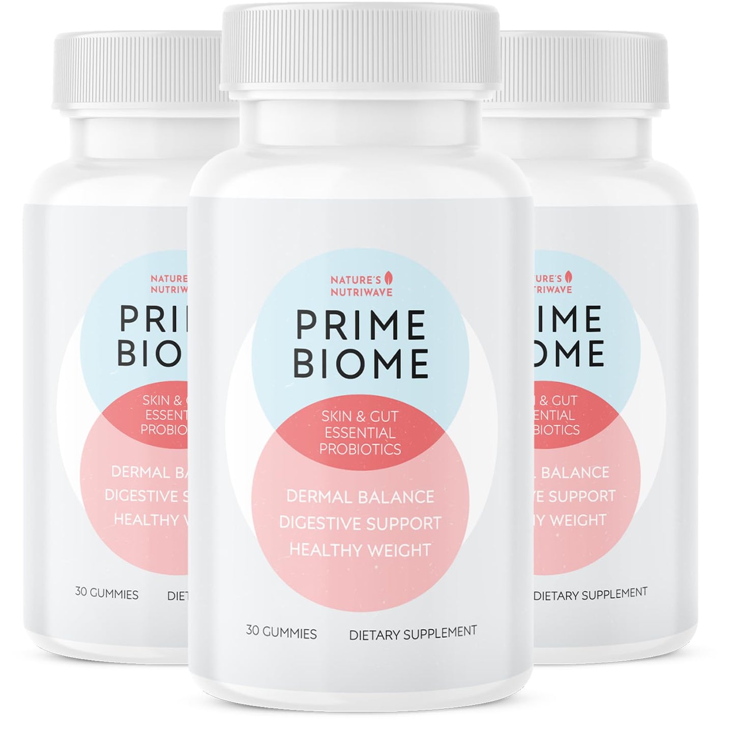 Nature’s NutriWave PrimeBiome Probiotic Gummies – Plant-Based Blend with Inulin, Lion’s Mane, Ginger & More– Non-GMO, No Stimulants,