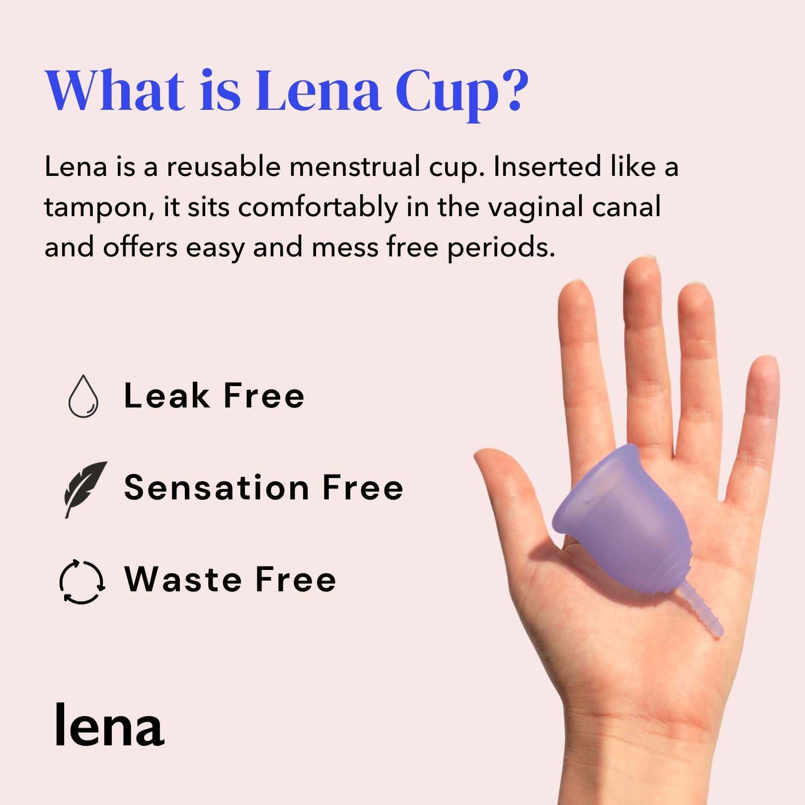 Lena Sensitive Menstrual Cup | Reusable Beginner Period Cup | Wear for 12 Hours LenaBuy Supplements Australia