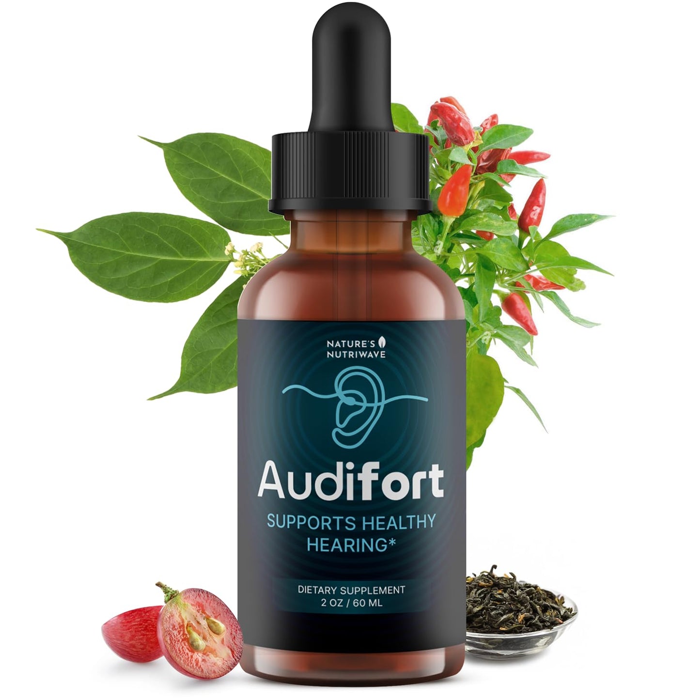 Nature’s NutriWave Audifort Drops – Herbal Liquid Supplement with Grape Seed & Panax Ginseng – Non-GMO, Easy-to-Take, Made in the USA – 60 Servings, 1 Month Supply Nature’s NutriWaveBuy Supplements Australia
