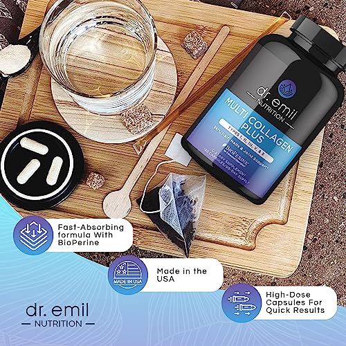 DR EMIL NUTRITION Multi Collagen Pills - 180 Capsules - Collagen Supplements to Support DR EMIL NUTRITIONBuy Supplements Australia