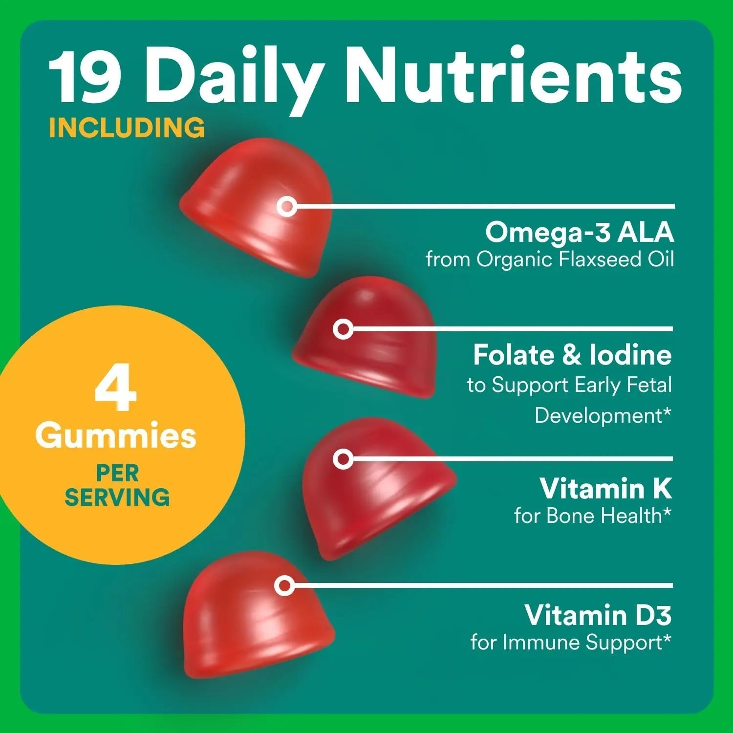 SmartyPants Organic Prenatal Vitamins for Women, Multivitamin Gummies: Biotin, Methylfolate, Omega 3 (ALA), Vitamin D3, C, Vitamin B12, B6, A, K2 & Zinc SmartyPantsBuy Supplements Australia