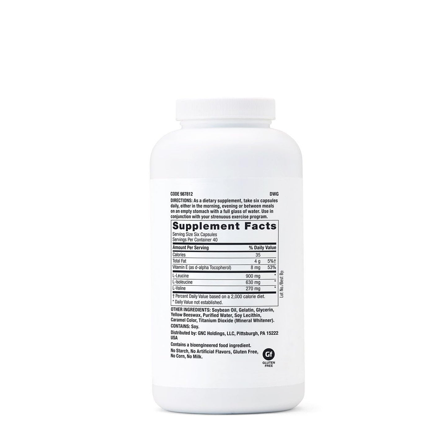 GNC Pro Performance BCAA 1.8g, 3rd Party Tested Supplement for Men & Women, Branched Chain Amino Acids, Essential Amino Acids Supports Muscle Protein Synthesis, 240 Softgels, 40 SVG GNCBuy Supplements Australia
