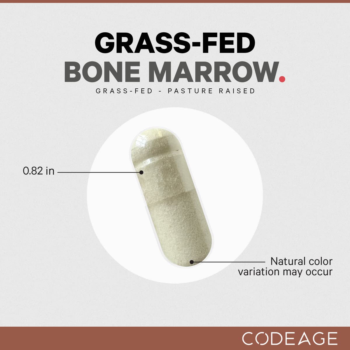 Codeage Grass-Fed Bone Marrow Supplement – Freeze-Dried, Non-Defatted Beef Bone Matrix & Cartilage – 1500mg per Serving, 180 Capsules CodeageBuy Supplements Australia