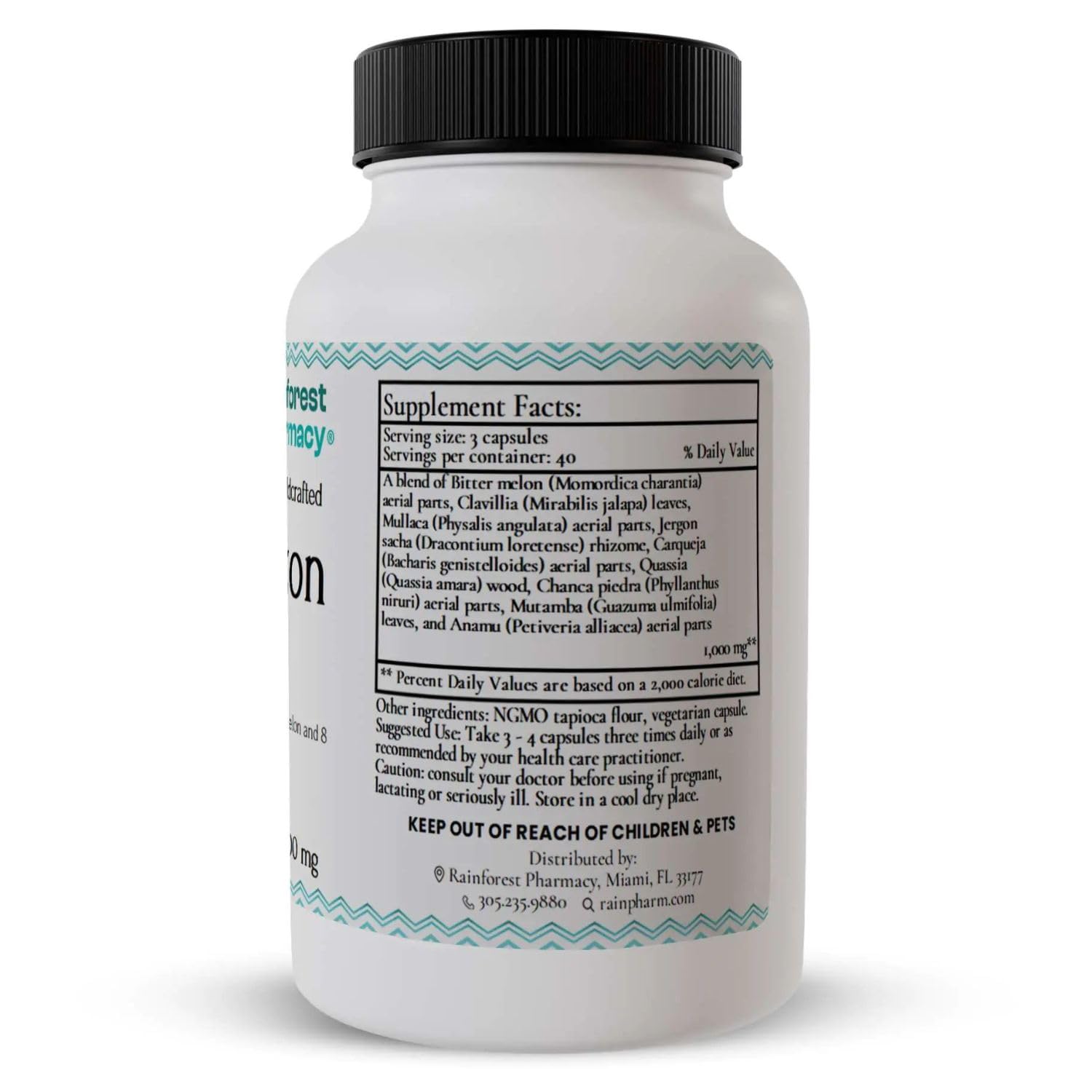 Rainforest Pharmacy Amazon A-V Bitter Melon Supplement – 120 Vegetable Capsules with 500 mg of Bitter Melon, Anamu & 7 Amazon Rainforest Plants – Herbal Supplement for Wellness Support Rainforest PharmacyBuy Supplements Australia