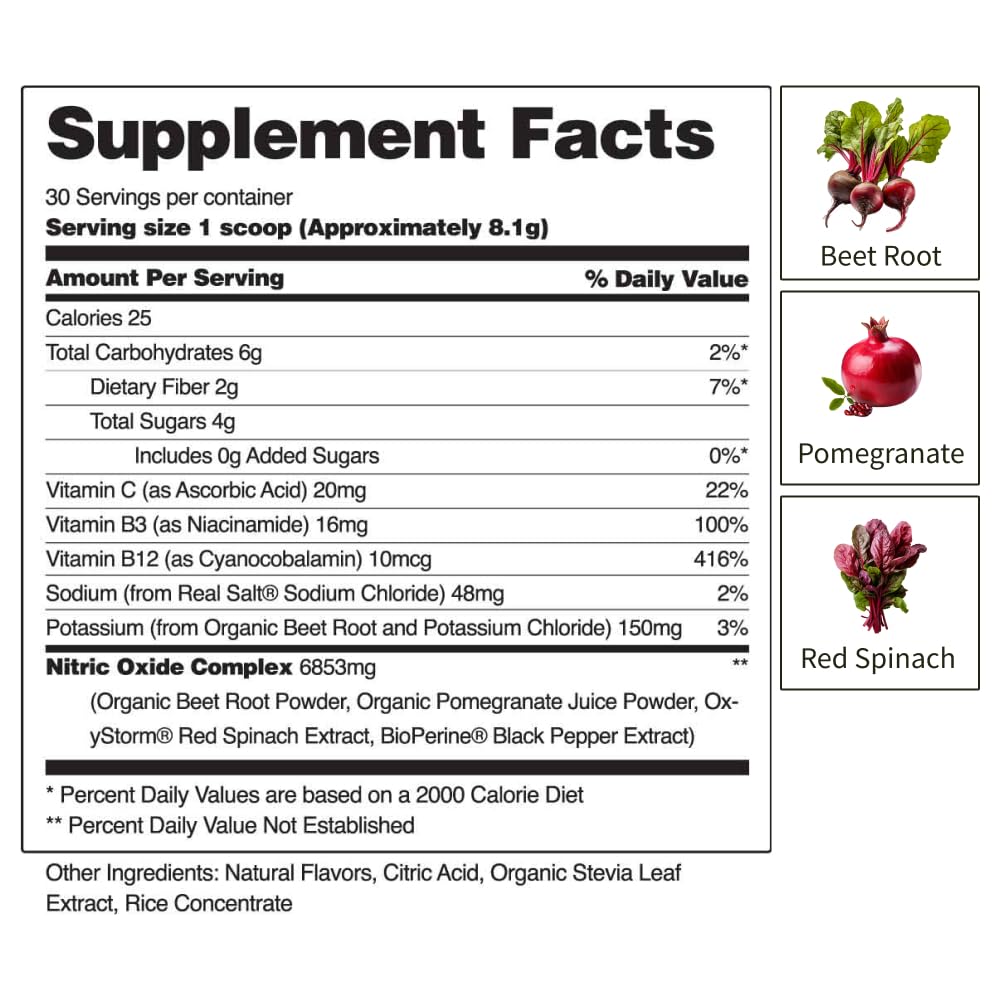 Snap Supplements USDA Organic Beet Root Powder, 3-in-1 Nitric Oxide Supplement Snap SupplementsBuy Supplements Australia