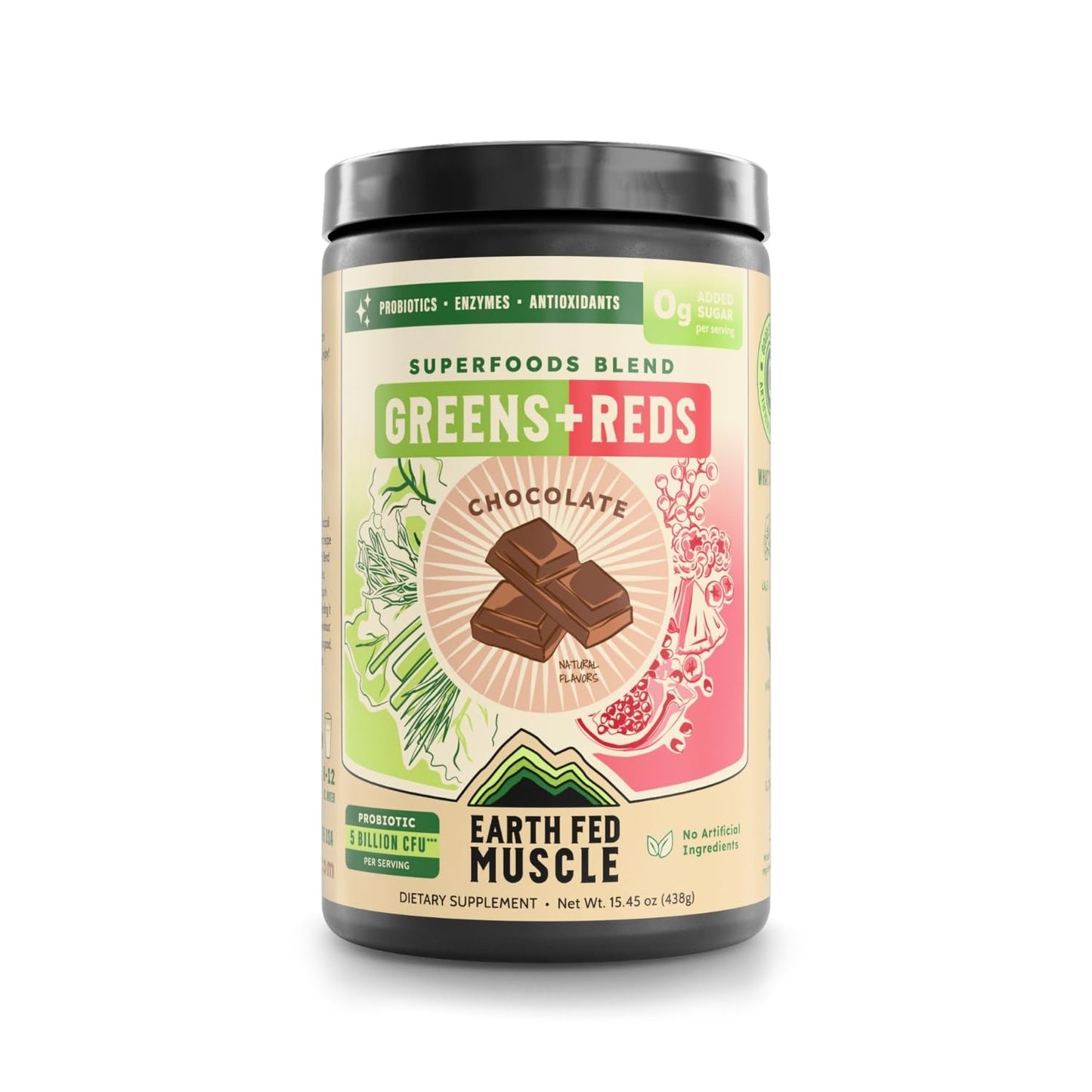 Earth Fed Muscle Chocolate Greens & Reds Superfood Blend Earth Fed MuscleBuy Supplements Australia