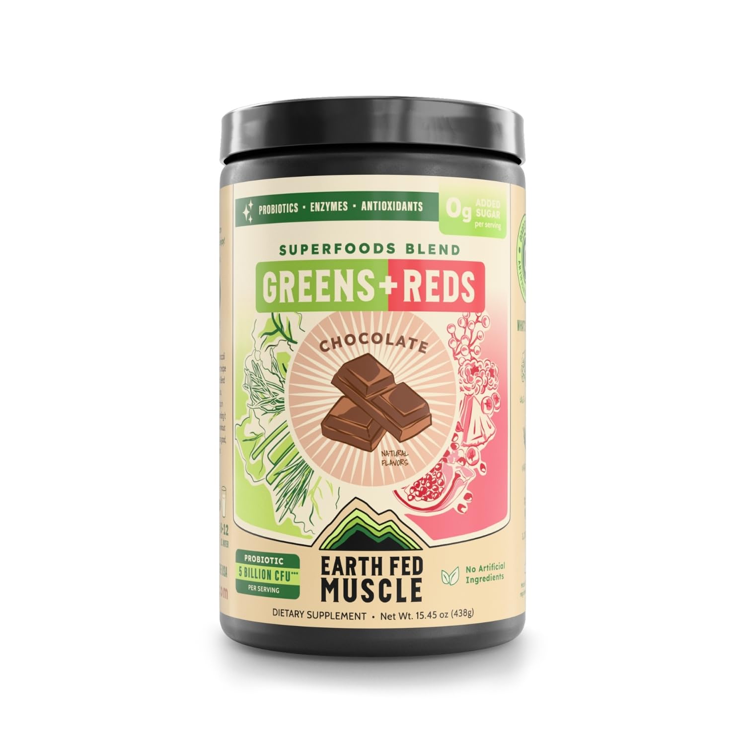 Earth Fed Muscle Chocolate Greens & Reds Superfood Blend Earth Fed MuscleBuy Supplements Australia