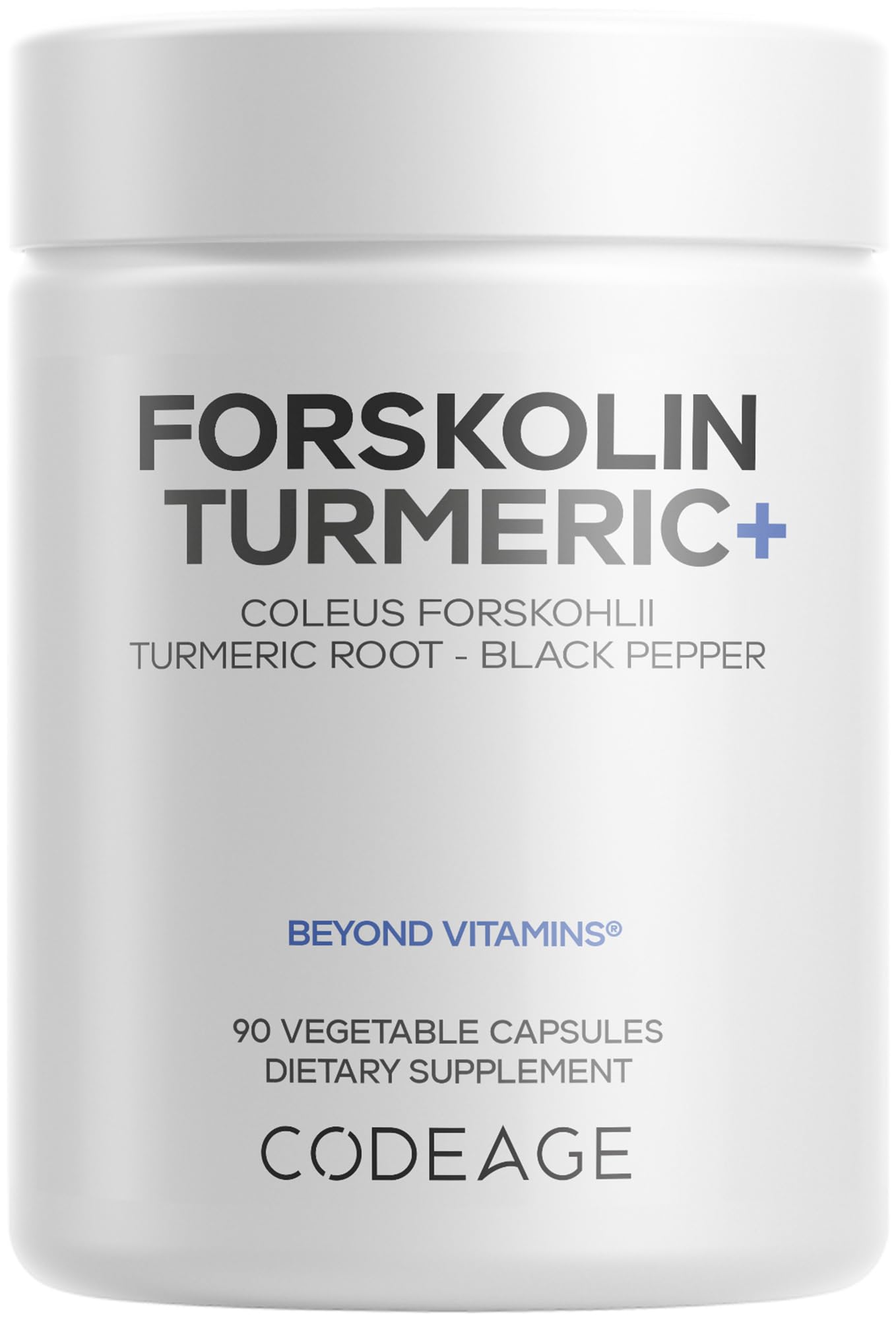 Codeage Forskolin, Pure Forskolin Coleus + Organic Turmeric Root Powder, 95% Curcuminoids + Bioperine Black Pepper - 20% Standardized Coleus Forskohlii Supplement - Non-GMO - 90 Capsules CodeageBuy Supplements Australia