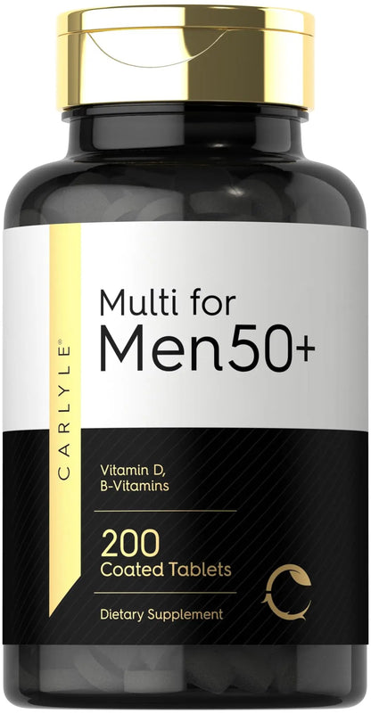 Carlyle Multivitamin for Men 50+ | 200 Count | with B Vitamins, Vitamin D, Magnesium & Zinc | Non-GMO, Gluten Free Supplement CarlyleBuy Supplements Australia