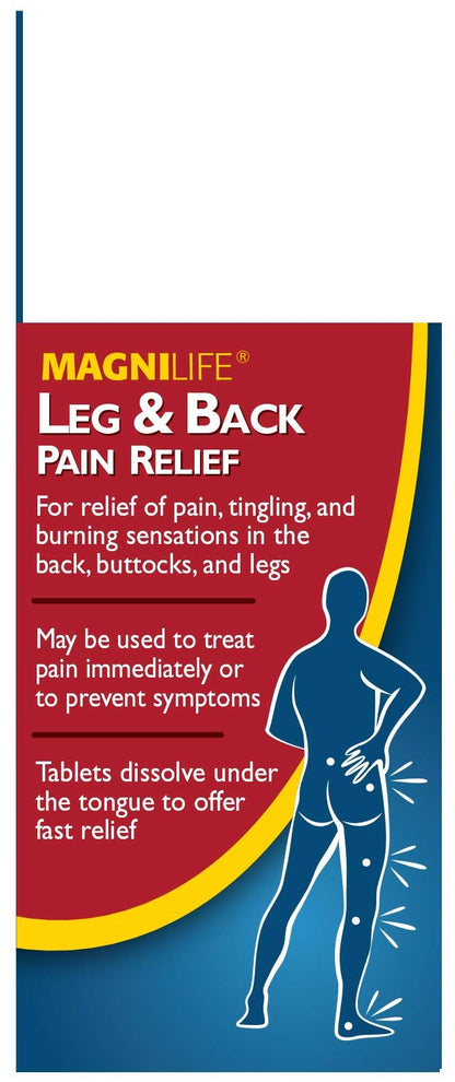 MagniLife Leg & Back Pain Relief Tablets,125 Ct, Fast-Acting Pain Relief Naturally Soothes Burning, Tingling & Stabbing Aches, Symptomatic or Preventative, Non-Habit Forming Quick-Dissolve Tablets MagniLifeBuy Supplements Australia