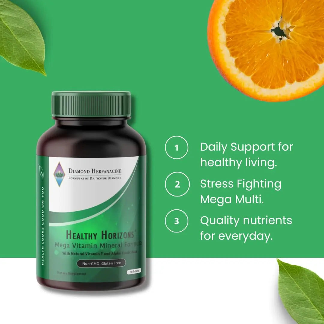 Herpanacine Diamond Healthy Horizons Multivitamin - Natural Multivitamin to Support Stress Relief and Provide Essential Nutrients HerpanacineBuy Supplements Australia