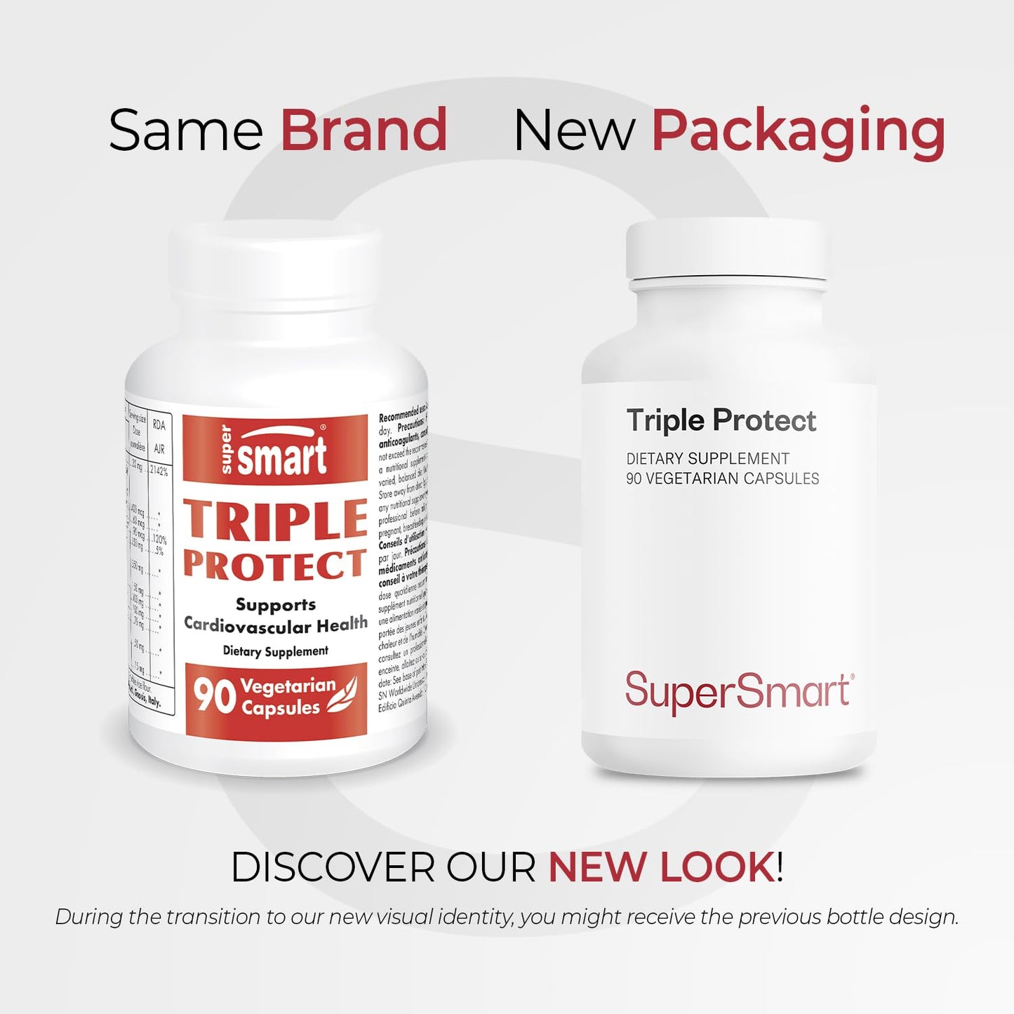 Supersmart - Triple Protect Supplement - Combines the Most Widely-Studied Natural Compounds - May Support Healthy Heart | Non-GMO & Gluten Free - 90 Vegetarian Capsules SupersmartBuy Supplements Australia