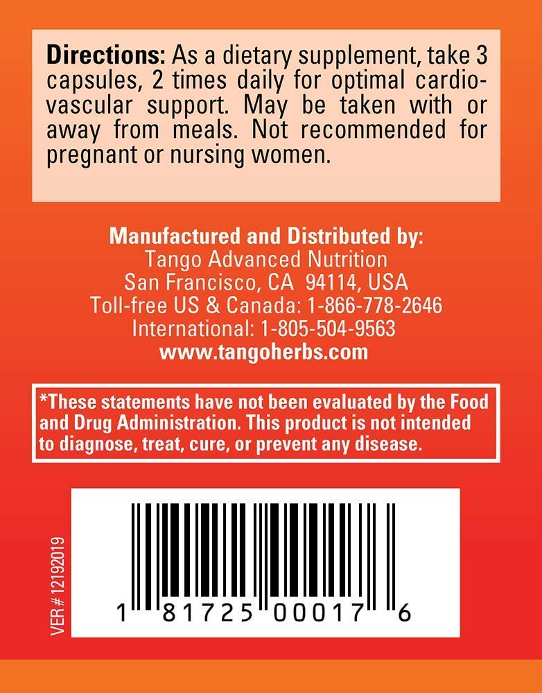 CardioPhase Natural Heart Support Supplement for Healthy Circulation and Cardiovascular Performance (180 Vegetarian Capsules) TangoBuy Supplements Australia