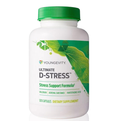 Youngevity Ultimate D-Stress™ – Natural Stress Relief Supplement with Magnesium, Valerian Root Extract, and B Vitamins – Supports Adrenal Health and Nervous System – 120 Capsules YoungevityBuy Supplements Australia