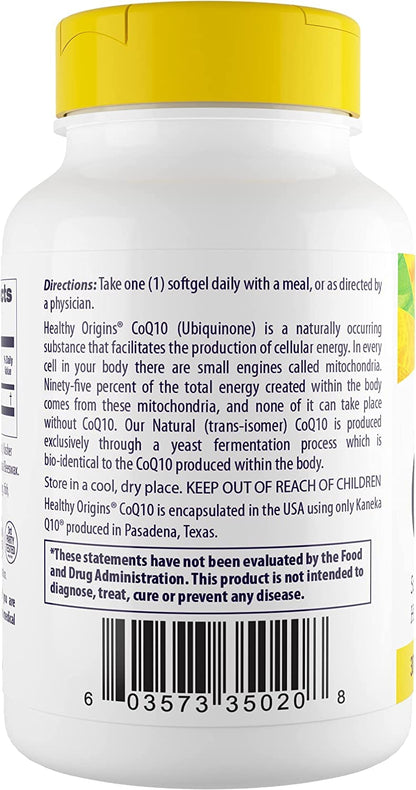 Healthy Origins CoQ10 (Kaneka Q10), 300 mg - Heart Health & Energy Supplement - Gluten Healthy OriginsBuy Supplements Australia