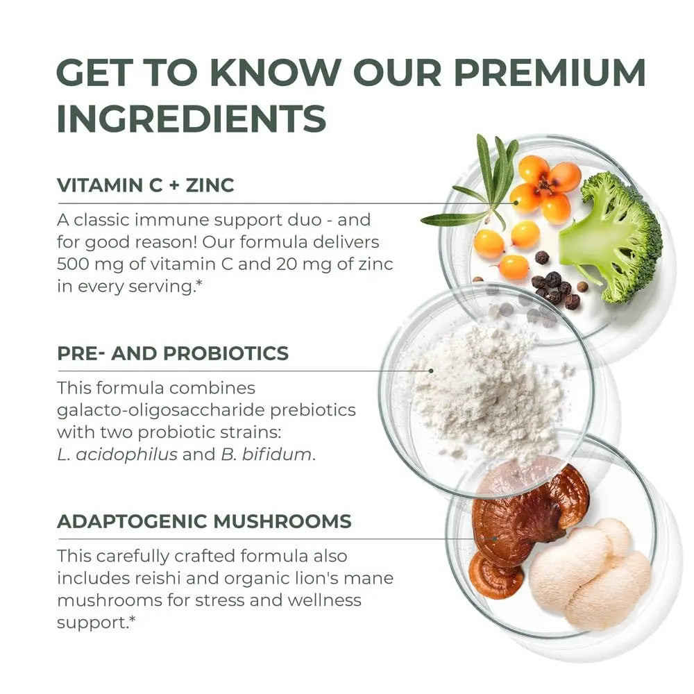 Primal Harvest Primal Immune Defense: 10-in-1 Immune Support with Probiotics, Zinc, Vitamins C, B6, D3 & K2 Primal Harvest