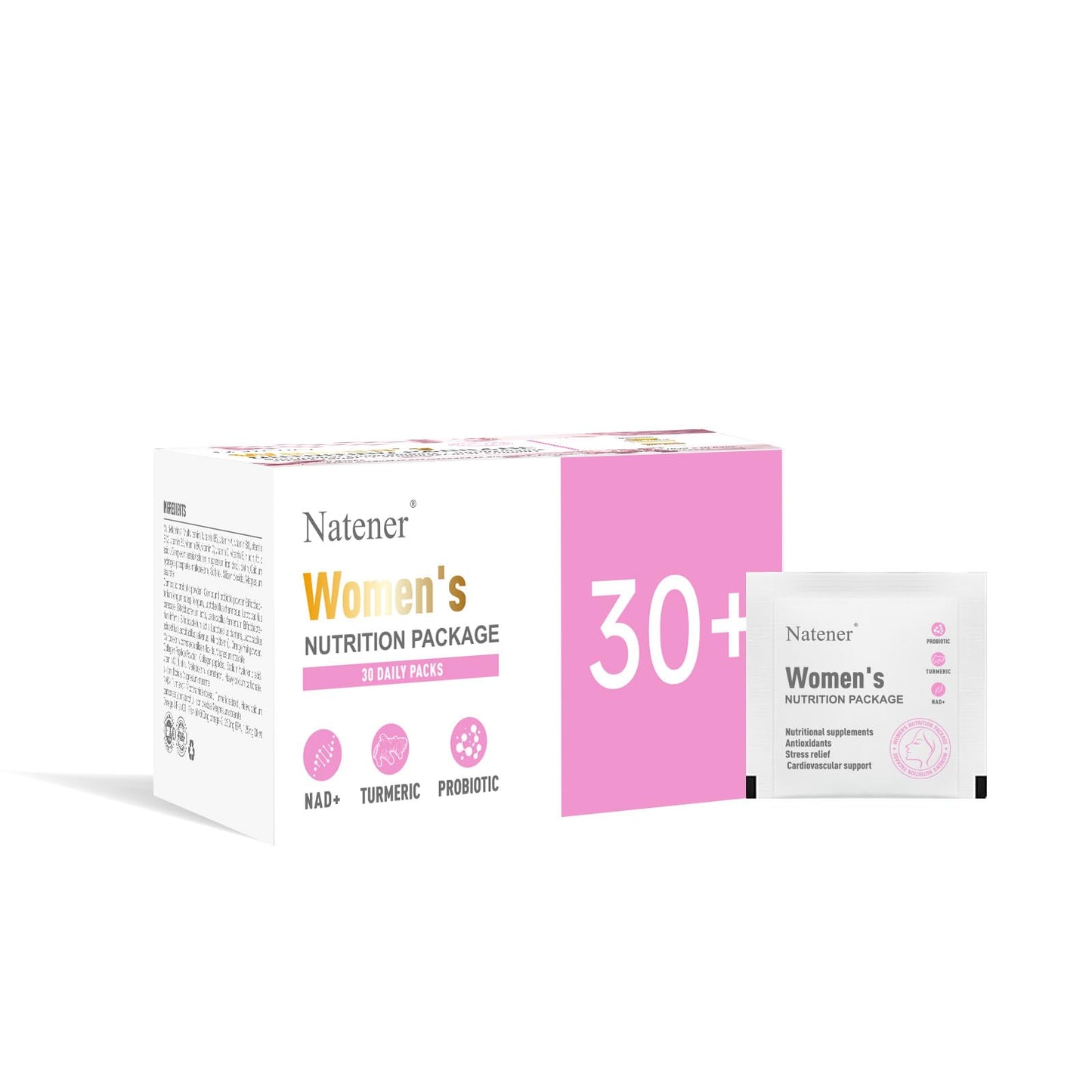 Natener 6 in 1 Women Vaginal Probiotics, 80B CFU Lactobacillus + 800mg Omega-3 + 250mg NAD+ + 179.5mg Vitamin C Promote Healthy Vaginal Odor & Vaginal Flora LLVYUOBuy Supplements Australia