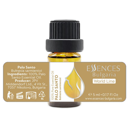 Essences Bulgaria Palo Santo Essential Oil 0.17 Fl Oz 5ml Bulnesia Sarmientoi - 100% Pure Natural Essences BulgariaBuy Supplements Australia