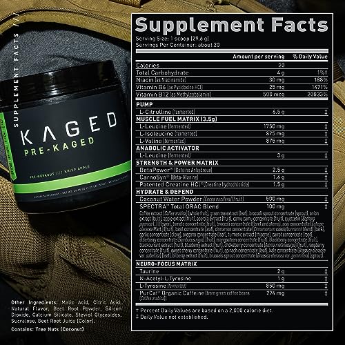Kaged Original Pre Workout Powder | Krisp Apple | Pre-Kaged | Formulated with Creatine KagedBuy Supplements Australia