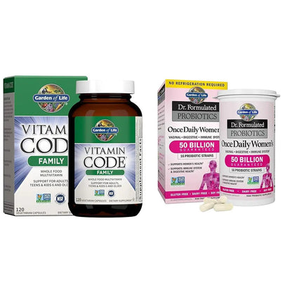 Garden of Life Multivitamin Family Formula 120 Capsules & Dr Formulated Probiotics for Women 30 Capsules Bundle Garden of LifeBuy Supplements Australia