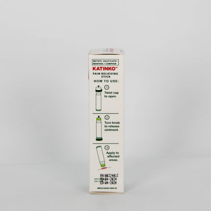 Katinko Pain and Itch Relieving Stick 12g - Effective for Muscle Strain, Neck Stiffness, Rheumatism, and Bruises (4) KatinkoBuy Supplements Australia