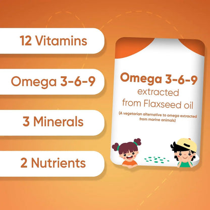 maxmedix Kids Multivitamin Gummies with Omega 3 6 9 | 2-Month Supply | 20 Essential Kids Vitamins & Minerals for Healthy Immune System | maxmedixBuy Supplements Australia