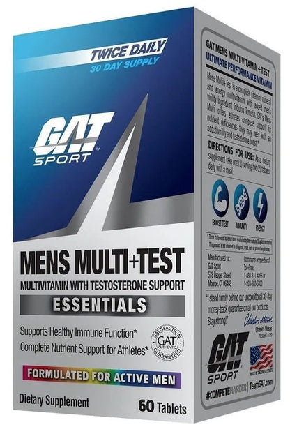 GAT SPORT Men's Multi + Test, Premium Multivitamin Tablets (150 Count) GAT SPORTBuy Supplements Australia