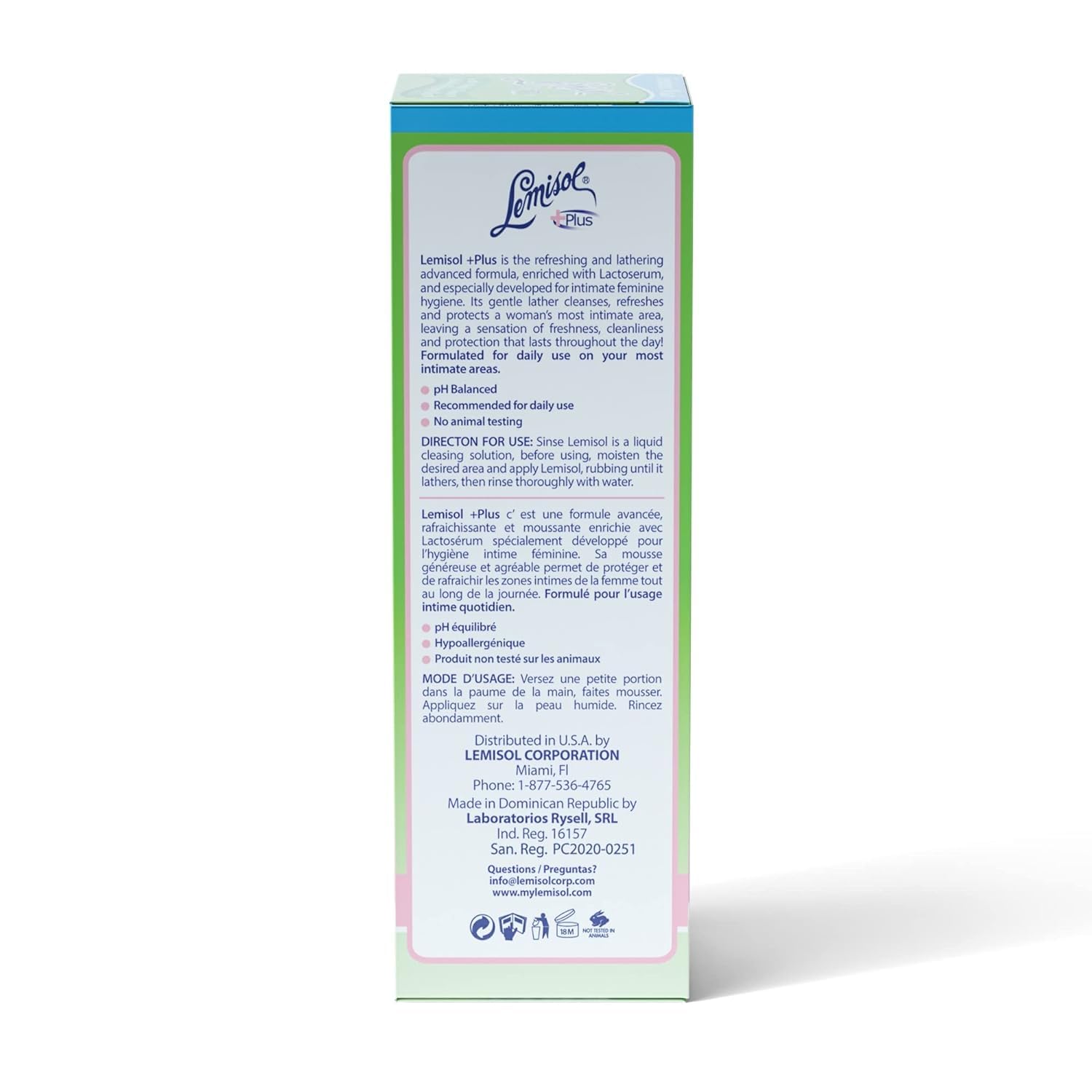Lemisol Plus Feminine Wash 16 oz (Pack of 5) LemisolBuy Supplements Australia