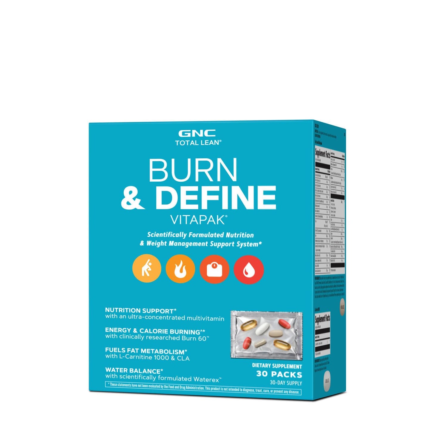 GNC Total Lean Total Lean Burn & Define VitaPak - 30 Vitapaks GNCBuy Supplements Australia