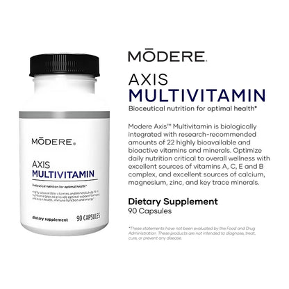Modere Axis Multivitamin Supplement - Daily Essential Vitamins & Minerals for Overall Health and Wellness Support for Adults Immune - 90 Capsules ModereBuy Supplements Australia
