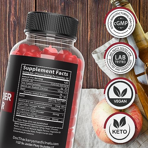 Doc Thackery Apple Cider Vinegar Gummies 1000mg Plus Per Serving, from The Mother Doc ThackeryBuy Supplements Australia
