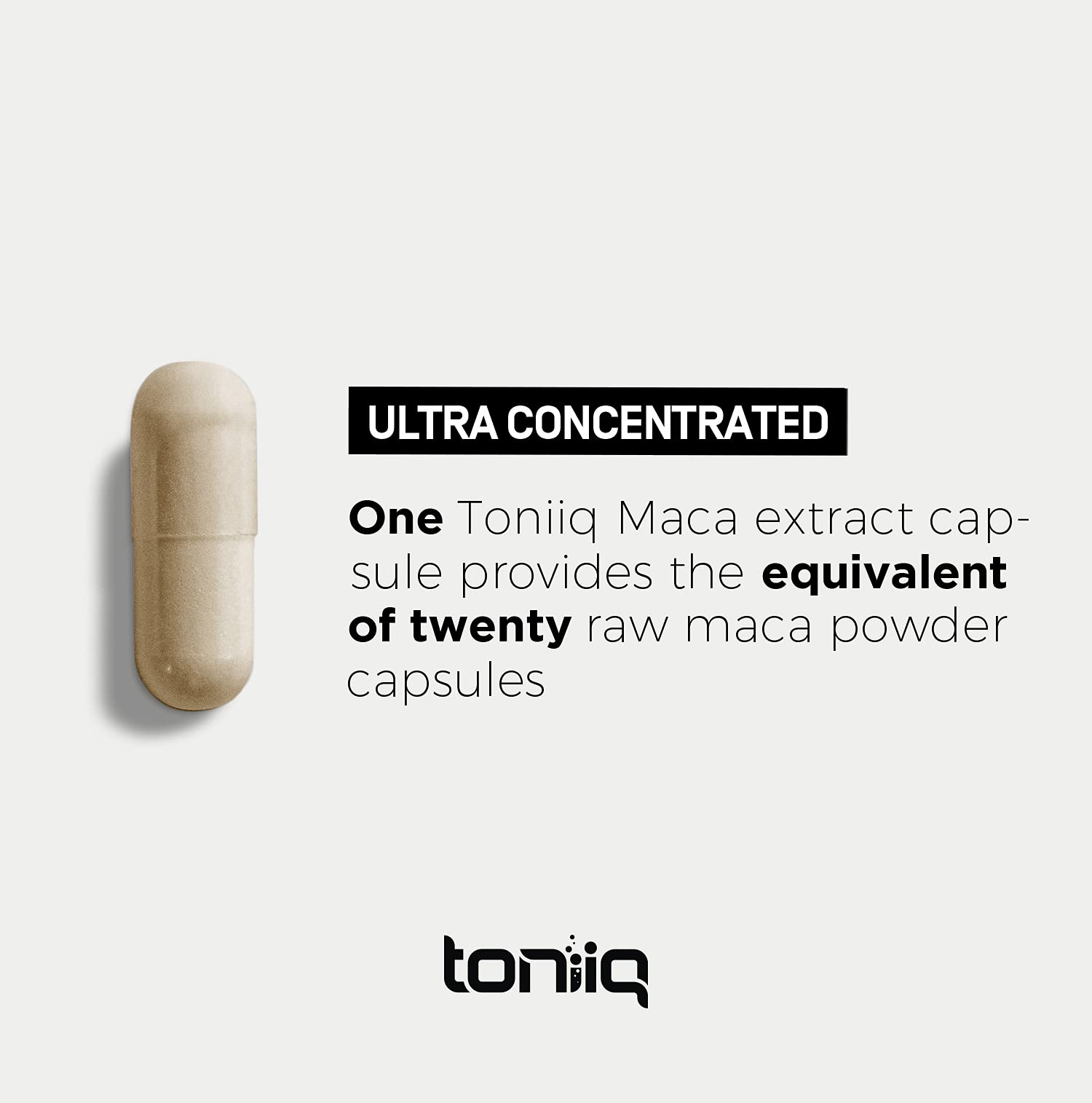 Toniiq 10,000mg 20x Concentrated Extract - Single Origin Wildcrafted Maca Root Capsules ToniiqBuy Supplements Australia