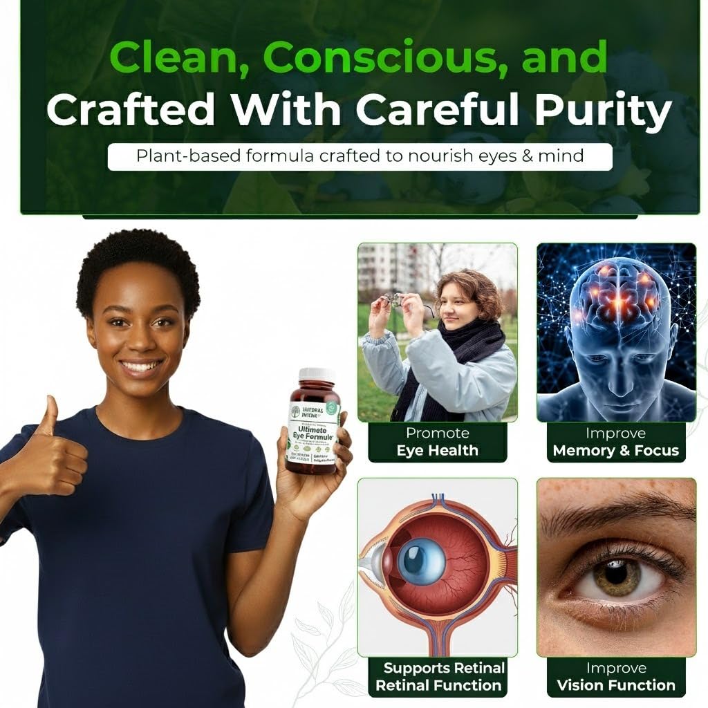 Natural Nutra Ultimate Eye Health Supplement - Bilberry & Blueberry Extract Blend for Day and Night Vision Support, Promotes Color Perception & Eye Clarity - Non-GMO, Vegan - 30 Capsules (Pack of 3) Natural NutraBuy Supplements Australia